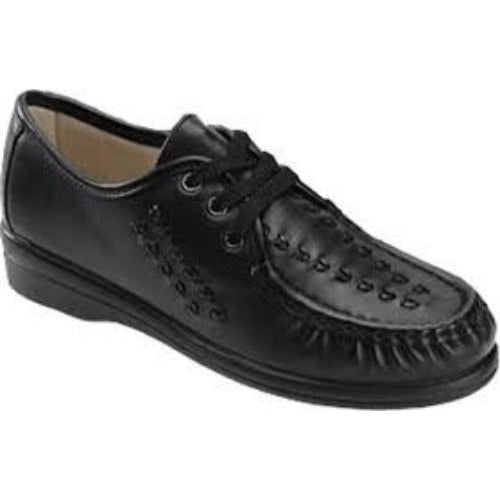Bonnie Lite Black Leather Moccasin Shoes