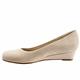 Lauren Nude Wedge Suede Dress Shoes