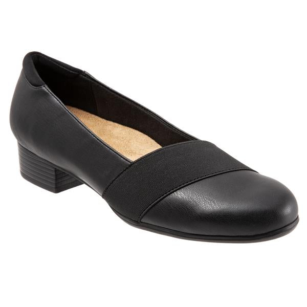 Melinda Black Slip-on Leather Shoes