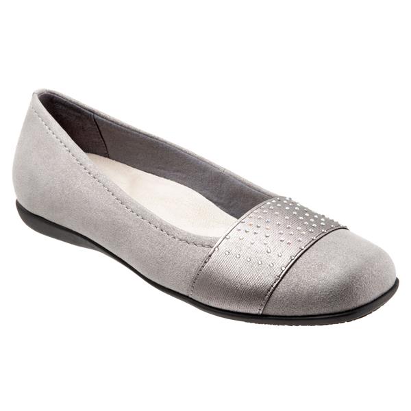 Samantha Grey Micro Ballet Flat Shoes