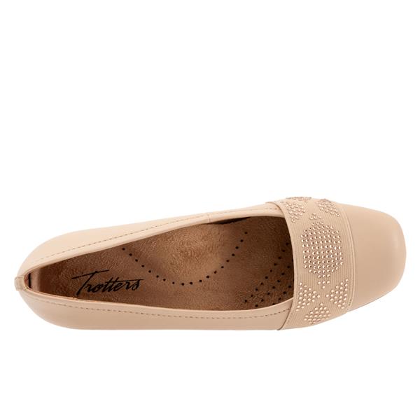 Samantha 172 Nude Gem Ballet Flat Shoes  - SIZE 9.5 AA ONLY