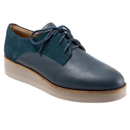Willis 465 Dark Navy Nubuck Oxford Lace Up Shoes - Size 8 AA only